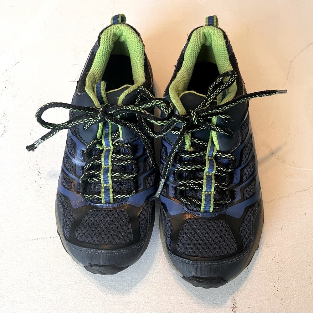 Merrell Big Kids Hydro Sandal navy neon green Size 1M